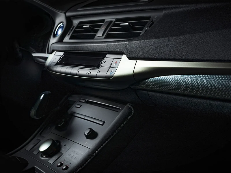 Interior design of a car as an example for masterbatch manufacturing