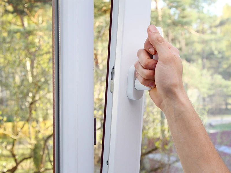 Window frame with seals as an example of compounding rigid and flexible PVC