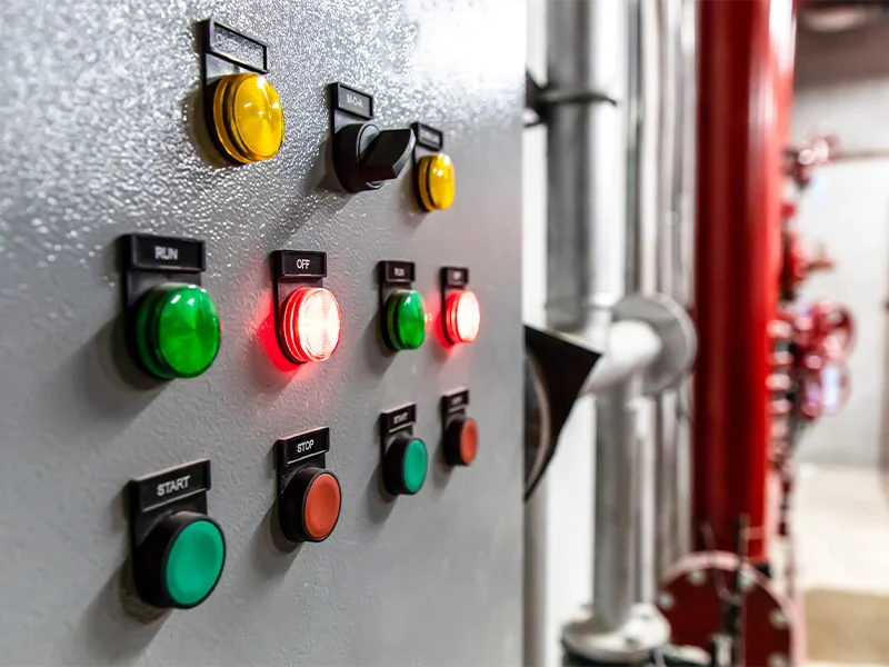 Grey switch box prepared with powder coating compound coating