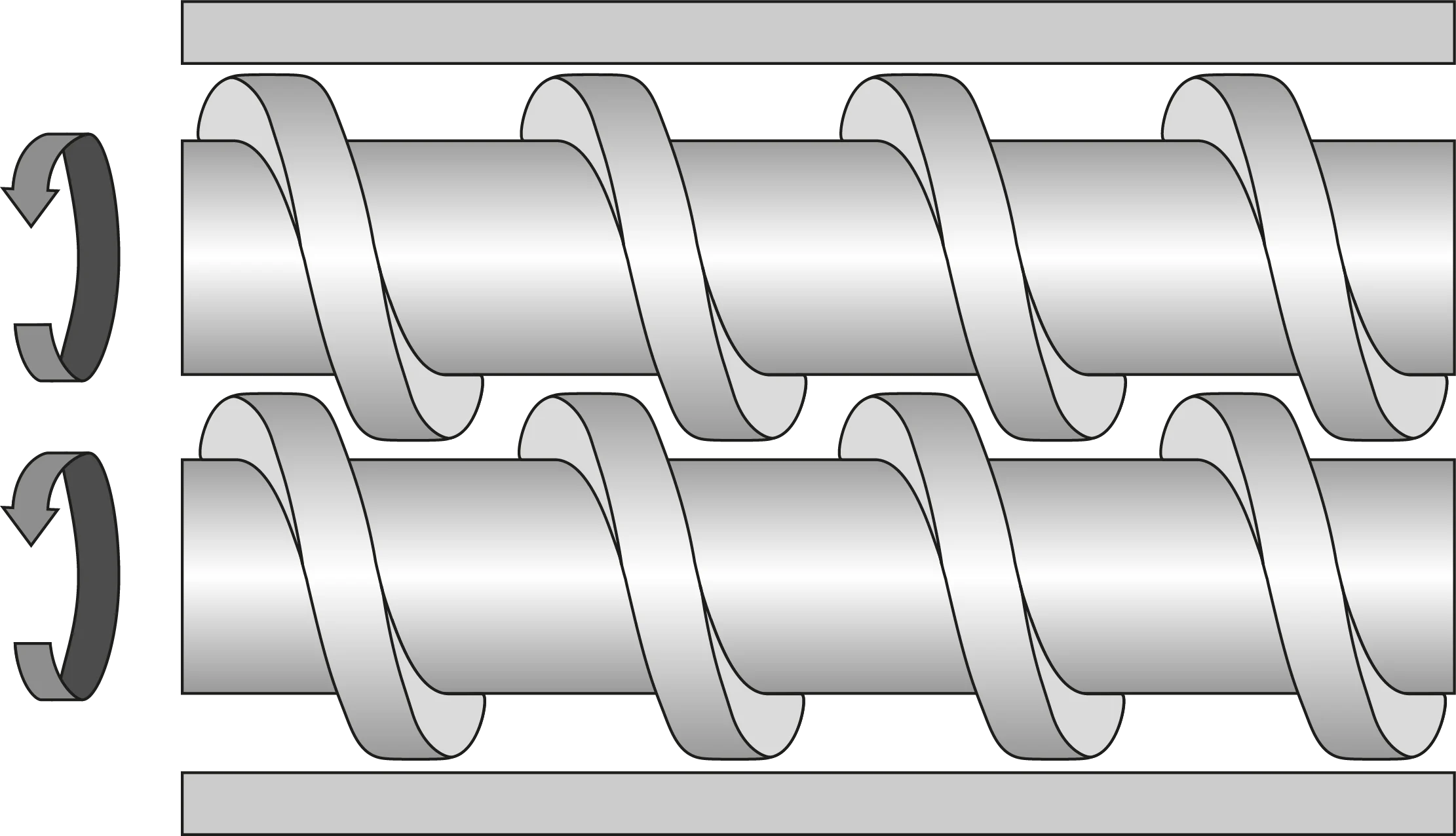 twin-screw-extruder-schematic-drawing Schematic representation/drawing of a twin-screw extruder.