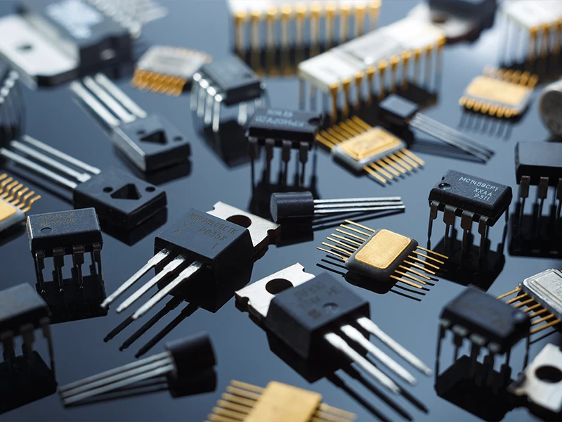 Electronic components made from epoxy resin molding compounds