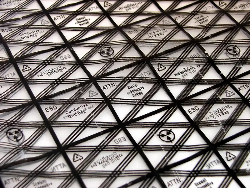 Antistatischer Beutel zum Schutz sensibler Elektronik vor elektrostatischer Ladung