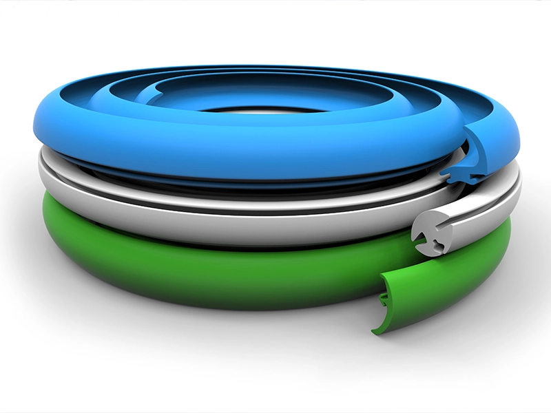 Extruded rubber silicone profile for flexible applications