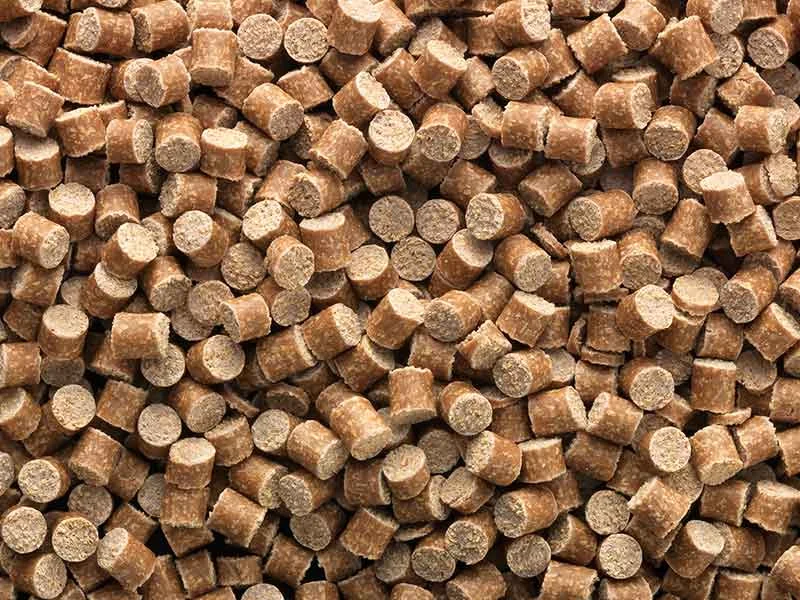 Natural colored granulate from natural composite materials / NFC compounds manufactured with a BUSS compounder