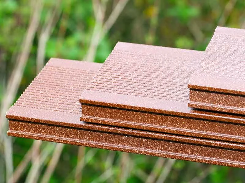 Natural fiber-reinforced plastics are used for manufacturing patios